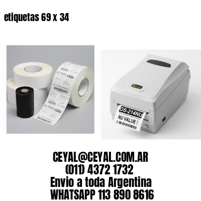 etiquetas 69 x 34