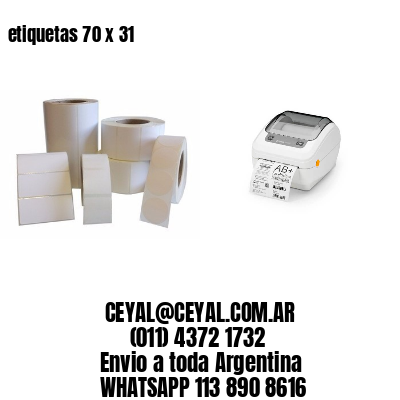 etiquetas 70 x 31