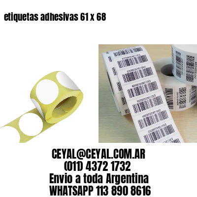 etiquetas adhesivas 61 x 68