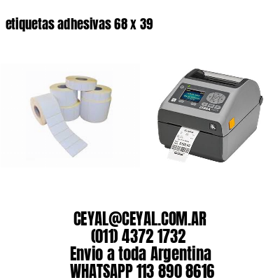 etiquetas adhesivas 68 x 39