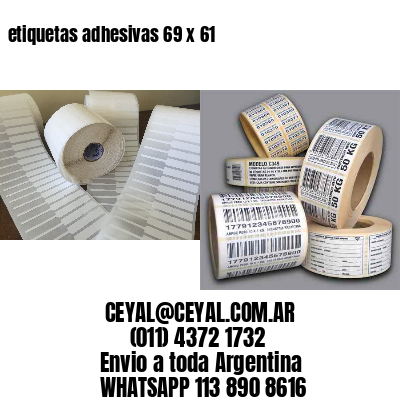 etiquetas adhesivas 69 x 61