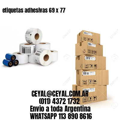 etiquetas adhesivas 69 x 77