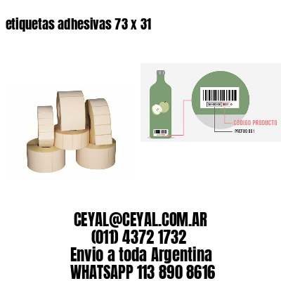 etiquetas adhesivas 73 x 31