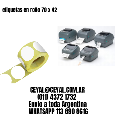 etiquetas en rollo 70 x 42