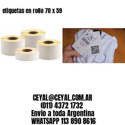 etiquetas en rollo 70 x 59