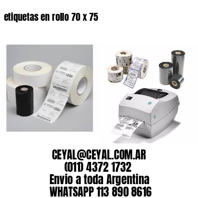 etiquetas en rollo 70 x 75