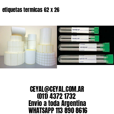etiquetas termicas 62 x 26