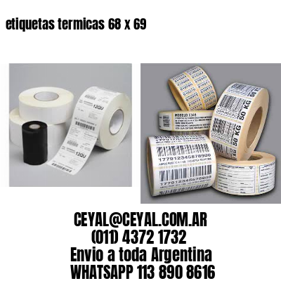 etiquetas termicas 68 x 69