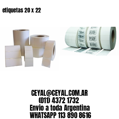 etiquetas 20 x 22