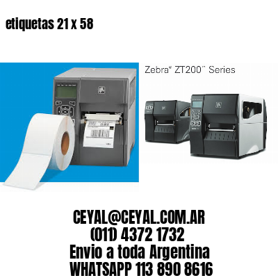 etiquetas 21 x 58