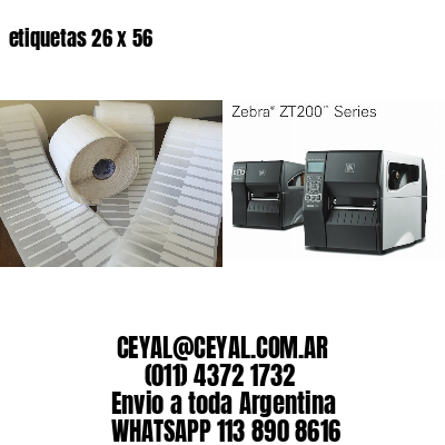 etiquetas 26 x 56