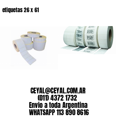etiquetas 26 x 61