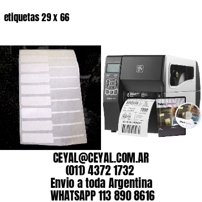 etiquetas 29 x 66