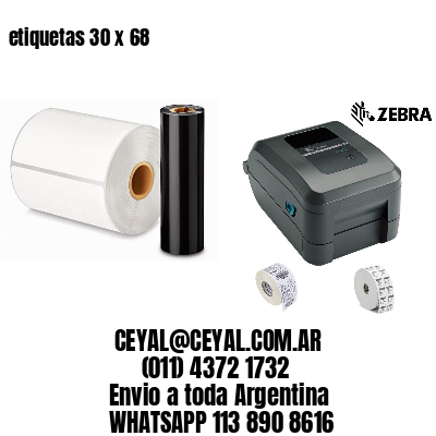 etiquetas 30 x 68