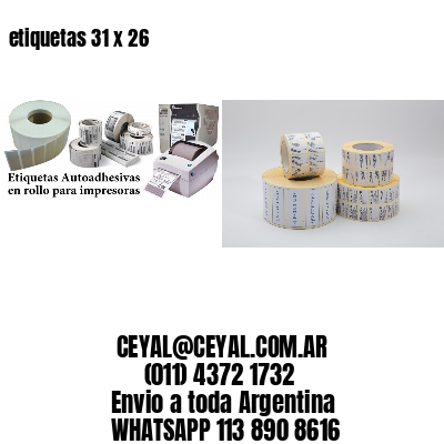 etiquetas 31 x 26