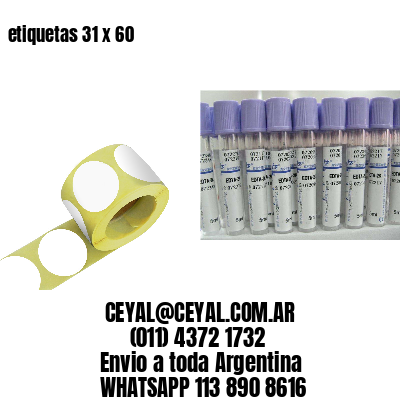 etiquetas 31 x 60