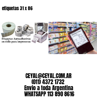 etiquetas 31 x 86