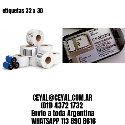 etiquetas 32 x 30
