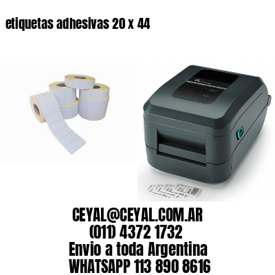etiquetas adhesivas 20 x 44