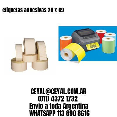 etiquetas adhesivas 20 x 69