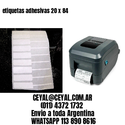 etiquetas adhesivas 20 x 84