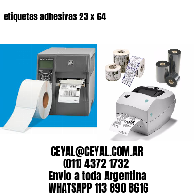 etiquetas adhesivas 23 x 64