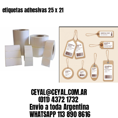 etiquetas adhesivas 25 x 21