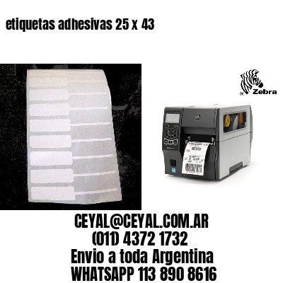 etiquetas adhesivas 25 x 43
