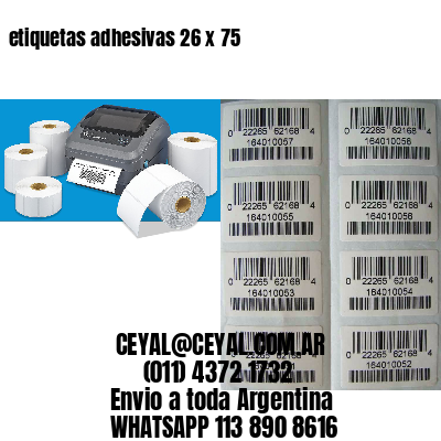etiquetas adhesivas 26 x 75