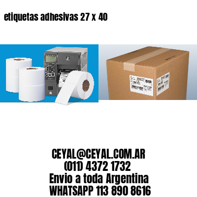 etiquetas adhesivas 27 x 40