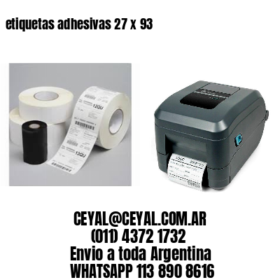 etiquetas adhesivas 27 x 93