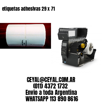 etiquetas adhesivas 29 x 71