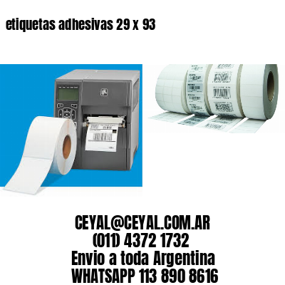 etiquetas adhesivas 29 x 93