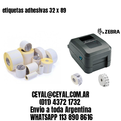 etiquetas adhesivas 32 x 89