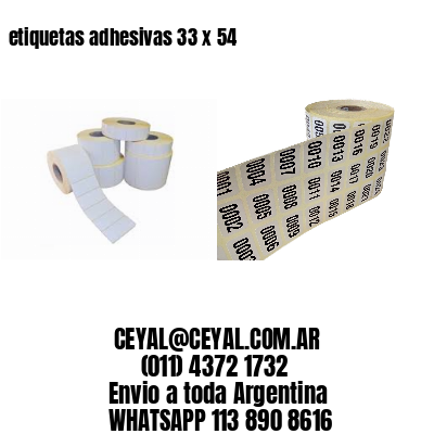 etiquetas adhesivas 33 x 54