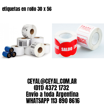 etiquetas en rollo 30 x 56