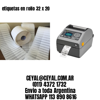 etiquetas en rollo 32 x 20