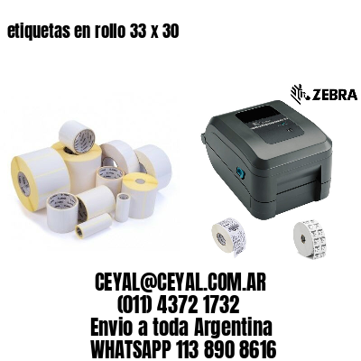 etiquetas en rollo 33 x 30