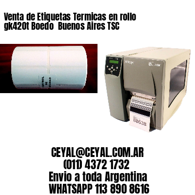 Venta de Etiquetas Termicas en rollo gk420t Boedo  Buenos Aires TSC