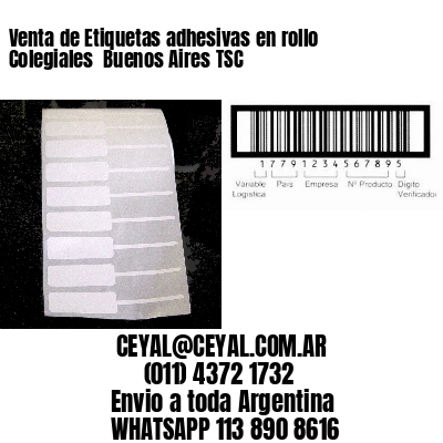 Venta de Etiquetas adhesivas en rollo Colegiales  Buenos Aires TSC