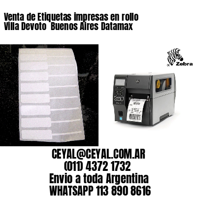Venta de Etiquetas impresas en rollo Villa Devoto  Buenos Aires Datamax