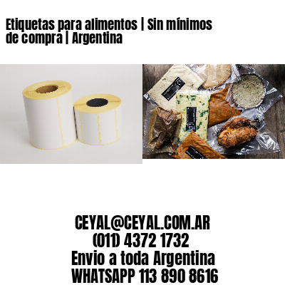Etiquetas para alimentos | Sin mínimos de compra | Argentina
