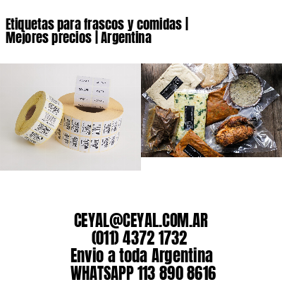 Etiquetas para frascos y comidas | Mejores precios | Argentina