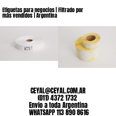 Etiquetas para negocios | Filtrado por más vendidos | Argentina