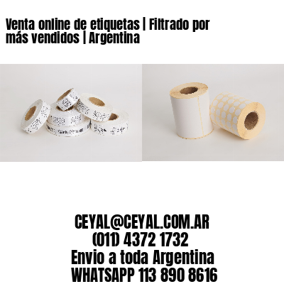 Venta online de etiquetas | Filtrado por más vendidos | Argentina