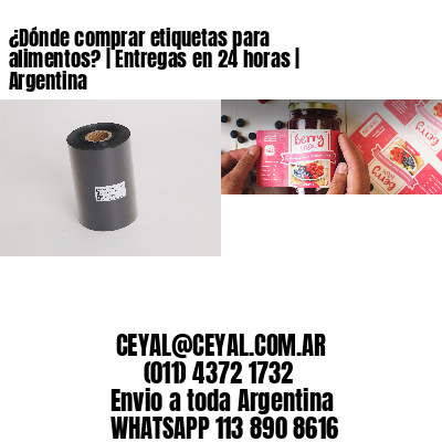 ¿Dónde comprar etiquetas para alimentos? | Entregas en 24 horas | Argentina