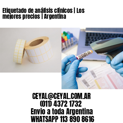 Etiquetado de análisis clínicos | Los mejores precios | Argentina