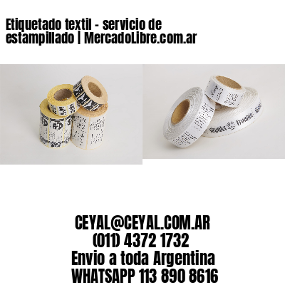 Etiquetado textil – servicio de estampillado | MercadoLibre.com.ar