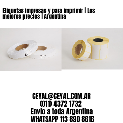 Etiquetas impresas y para imprimir | Los mejores precios | Argentina