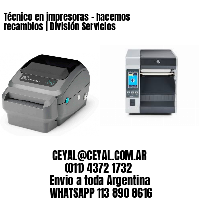 Técnico en impresoras – hacemos recambios | División Servicios